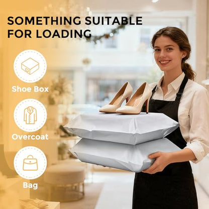 Metronic Poly Mailers 14.5x19 100Pcs White Large Shipping Bags for Clothes - color: White, size: 14.5x19 100PC - Upgraded Version