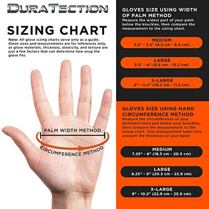 Dura-Gold Orange Diamond Textured Nitrile Disposable Gloves, 8 Mil, X-Large - size: Medium