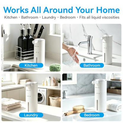 Touchless Automatic Electric Liquid Soap Dispenser 2 Pack - color: White 2pack, size: Liquid