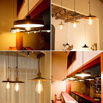 6 Pack ST19 ST58 Edison Bulb, Vintage LED Filament Bulb,Softy White 2700K, Antique Flexible Spiral LED Filament Light Bulb, Dimmable 600LM, 6W Equivalent to 60W, E26 Base,Clear Glass