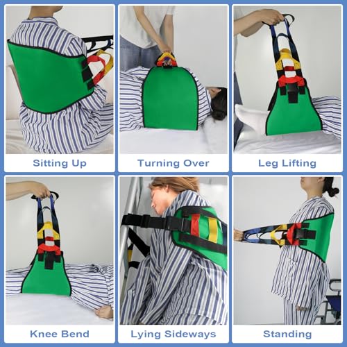 Transfer Sling, Transfer Belt for Elderly, Gait Belts for Seniors - color: Green 1