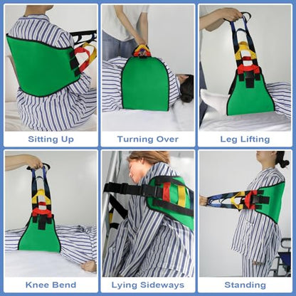 Transfer Sling, Transfer Belt for Elderly, Gait Belts for Seniors - color: Green 1