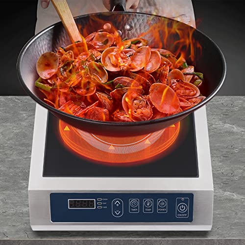 Professional Portable Induction Cooktop, Commercial Range Countertop Burner, 1800 Watts Induction Burner,Countertop Induction Cooktop Hob Push-Button Control Cooker Stove Induction Oven
