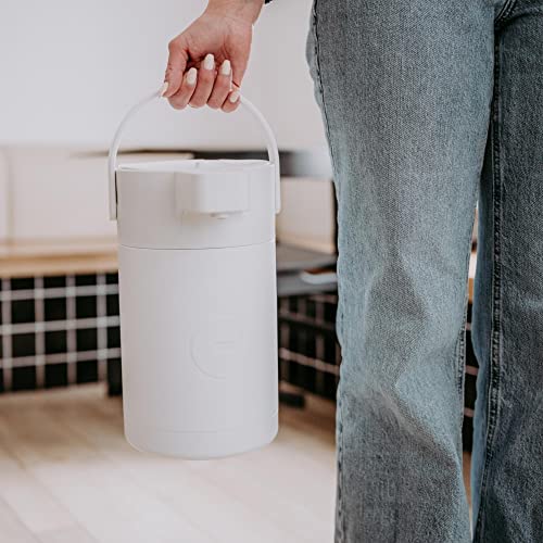 Airpot Coffee Dispenser with Pump, 85 OZ Stainless Steel Coffee Carafe - color: White