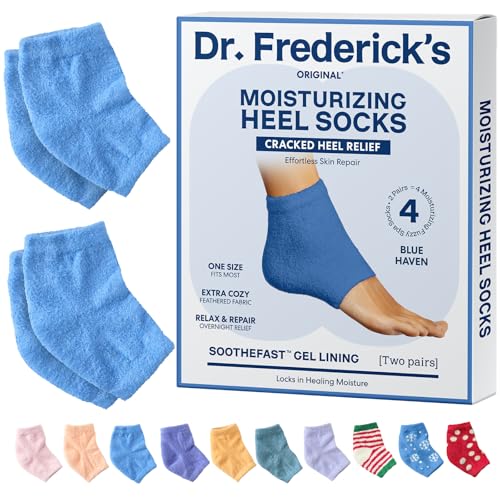 Dr. Frederick's Original Fuzzy Heel Socks (Blue Haven) - color: Blue Haven