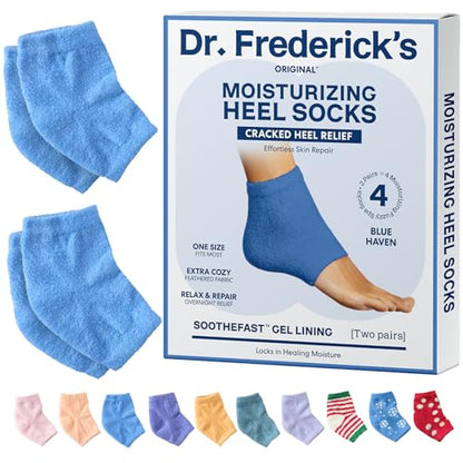 Dr. Frederick's Original Fuzzy Heel Socks (Blue Haven) - color: Blue Haven