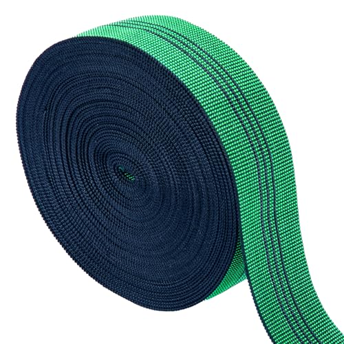 GLOREIEY Upholstery Webbing Chair Couch Material Replacement,Webbing Latex Band, Elastic, Support Straps, Replacement Kit,for Couch, Stretchy Spring Alternative, Furniture Repair (Green, 10m/32ft) - color: Green, size: 10m/32ft