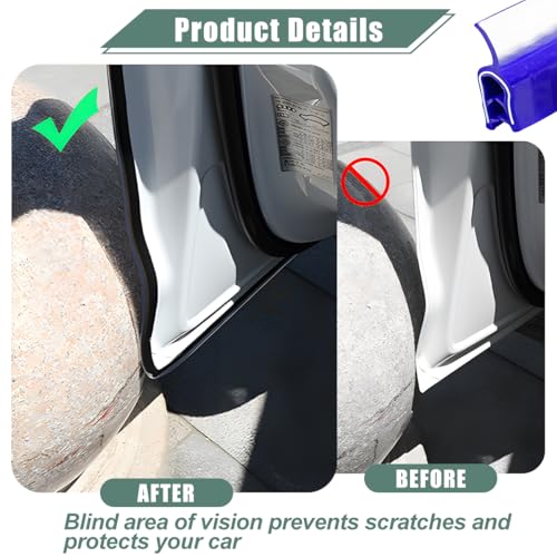Osilly 33FT PVC U-Shaped Car Door Edge Guards, Blue - color: Blue, size: Style B-32FT