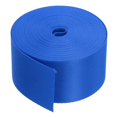 MECCANIXITY Flat Nylon Webbing Strap 2 Inch 10 Yards Blue - color: Blue, size: 2 Inch x 10 Yards