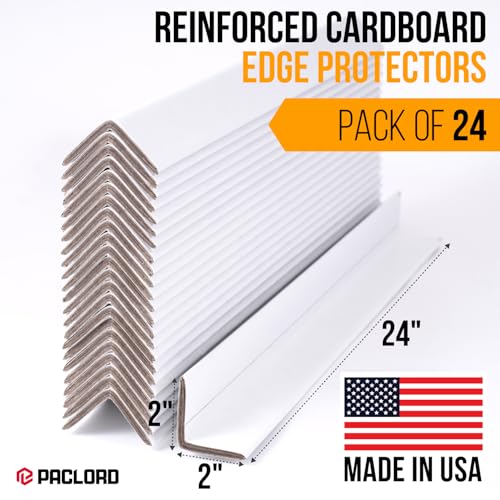 24" x 2" x 2" Reinforced Cardboard Edge Protectors, Pack of 24 - color: Thickness: 0.225", size: Pack of 24