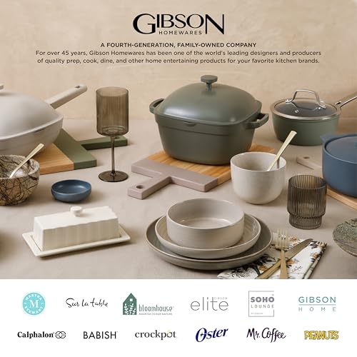 Gibson Elite Green Lantern Service for 4 (16 Piece) Double Bowl Dinnerware Set, Teal, Soft Gray, Dinnerware Set - color: Green (Green Lantern)