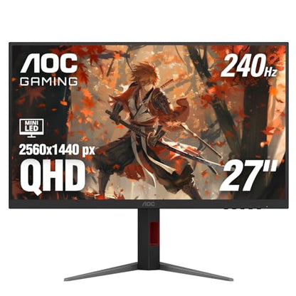 AOC 27 Inch Gaming Monitor QHD 240Hz Mini-LED HDR1000, Q27G4ZMN - size: 27" 240Hz Mini-LED