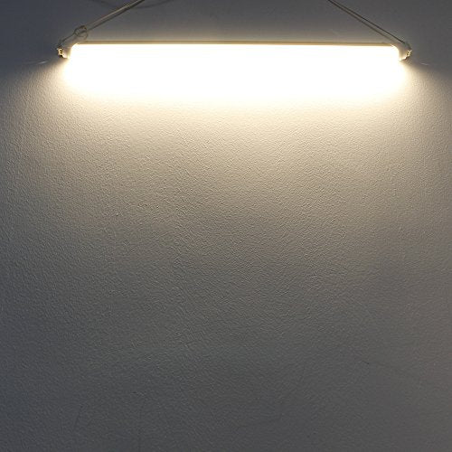 LightingWill LED T8 Light Tube 3FT, Warm White 3000K-3500K, Dual-End Powered Ballast Bypass, 2000 Lumens 15W (32W Fluorescent Equivalent), Frosted Cover, AC85-265V Lighting Tube Fixtures, 4 Pack - color: Warm White, size: 3FT-4 Pack