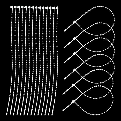 2000 Pcs Snap Lock Pin Tag Fastener Adjustable Security Beaded Loop Tie Plastic for Attach Tags to Products Gift (Transparent, 3 Inch) - size: 3 Inch