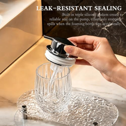 CICUFY Glass Foaming Hand Soap Dispenser, Clear - color: Clear