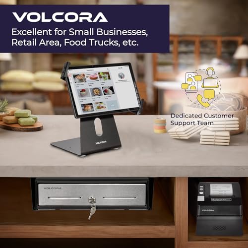 Cash Register Drawer with Under Counter Mounting Bracket - 13" Black Cash Drawer for POS, Stainless Steel Front, 4 Bill 5 Coin, Fully Removable 2 Tier Cash Tray, 12-24V RJ11/RJ12 Key-Lock - color: Black and Stainless Steel, size: 13" - 4 Bill 5 Coin with