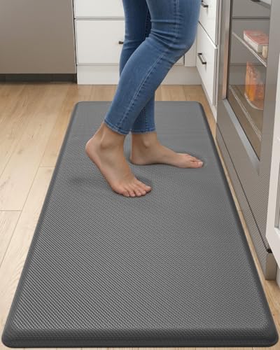 DEXI Anti Fatigue Kitchen Floor Mat Cushioned Standing Runner 48x20, Grey - color: Grey, size: 48"L x 20"W x 0.7"Th