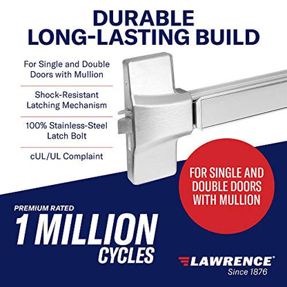 Lawrence Hardware #8810S Panic Rated 36" Rim Exit Device - 26D
