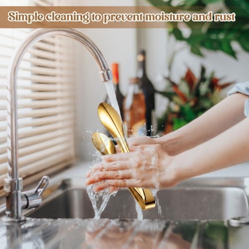 2 Pack Gold Polished Serving Tongs 12 Inch - color: Gold, size: 12 Inch