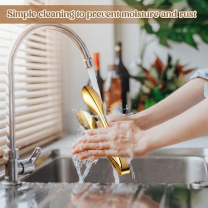 2 Pack Gold Polished Serving Tongs 12 Inch - color: Gold, size: 12 Inch