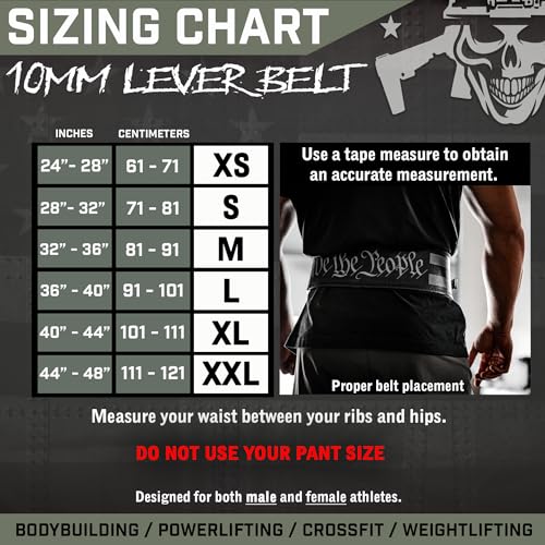 Weight Lifting Belt - Lever Gym Belt for Weightlifting, 10mm Leather Weight Belt for Men - 4 Inches Wide for Support & Stability for Workouts, Powerlifting, Bodybuilding, Fitness & Crossfit - color: 1776, size: M