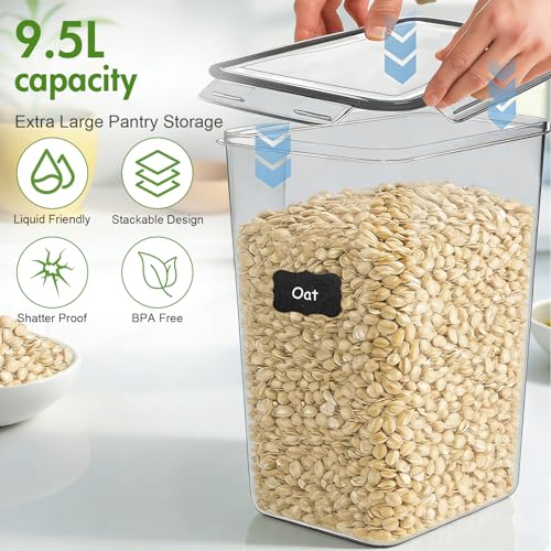 ALSO GO 2 PC Large Airtight Food Storage Containers with Lids, 9.5L, 321Oz