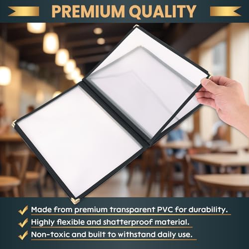 6 Page 12 View Menu Covers 8.5 x 11 Inch, 2 Pack - size: 6 page 12 view