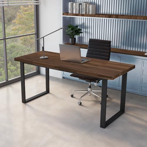 Howizz 72 x 30 in. Solid Wood Table Top, Dark Walnut Stained Acacia Desktop for Standing Desk/Office Tabletop/Countertop, 1in. Thick - color: 2 - Dark Walnut, size: 72"L x 30"W x 1"Th