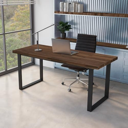 Howizz 72 x 30 in. Solid Wood Table Top, Dark Walnut Stained Acacia Desktop for Standing Desk/Office Tabletop/Countertop, 1in. Thick - color: 2 - Dark Walnut, size: 72"L x 30"W x 1"Th
