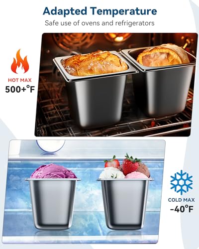 ZeroPone 6 Pack Hotel Pans 1/6 Size 6" Deep Steam Table Pan - color: 6 INCH, size: 1/6 SIZE