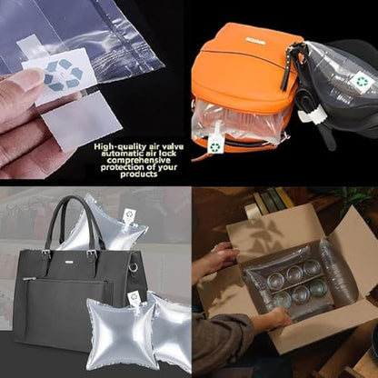 Miupoo Packaging Air Bags,Clear Plastic Inflatable Air Packaging Protector Bag with Free Pump Cushion,Air Cushion Blocking Packaging Bag,12x12Inchesx50Pieces - size: 12x12Inchesx50P