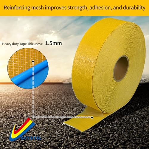 Reflective Pavement Marking Tape Slip-Resistant and Durable, Heavy-Duty Rubber Base for Outdoor Applications, Perfect for Driveways, Walkways, and Parking Areas (Yellow, 3 Inch X 108 Feet) - size: 3 Inch X 108 Feet