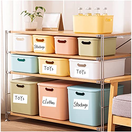 100 Pcs Labels for Storage Bins, 6 X 4 Inch Removable Labels for Storage Bins, Tear Resistant No Residue Storage Bin Label, Matte White Blank Box Label for School, Home, Business - size: 4×6 inch