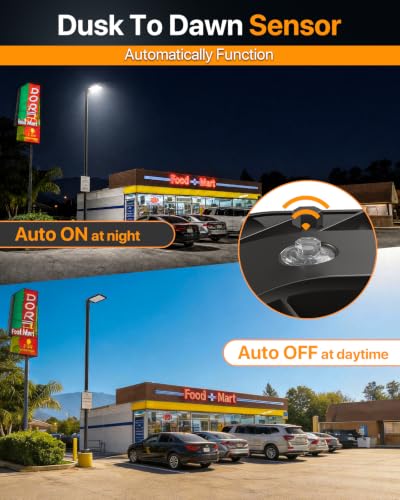 200W LED Parking Lot Light: 30000LM, 5000K, 150LM/W Slip Fit Mount - size: 200W