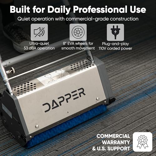 14" Counter-Rotating Brush (CRB) Carpet & Hard Floor Cleaning Machine – 450 RPM, Quiet 53 dBA, Compact 41 lb Commercial Scrubber – Ideal for Offices, Hotels & Small Spaces - size: 14"