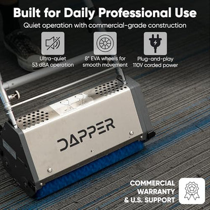 14" Counter-Rotating Brush (CRB) Carpet & Hard Floor Cleaning Machine – 450 RPM, Quiet 53 dBA, Compact 41 lb Commercial Scrubber – Ideal for Offices, Hotels & Small Spaces - size: 14"