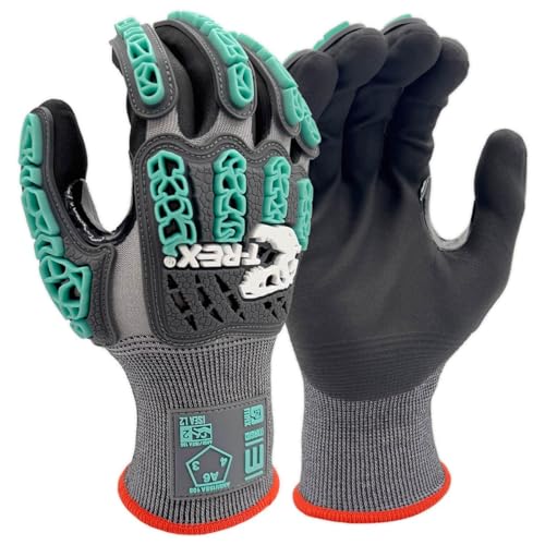MAGID T-REX Impact Gloves with Foam Nitrile Palm Coating, TRX463, 1 Pair - size: 9/Large, style: 1 Pair