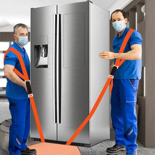 Moving Straps Adjustable, Furniture Moving Lifting Straps for 2 Movers，Shoulder Lifting System for Move Furniture, Appliances, Mattresses, Heavy Objects up to 800 lbs - color: Orange New