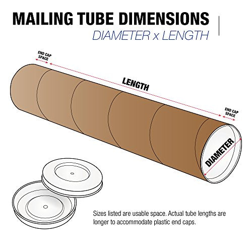 Tape Logic TLP3030KHD Heavy-Duty Mailing Tubes, 3" x 30", Kraft (Pack of 24) - size: 3" x 30"