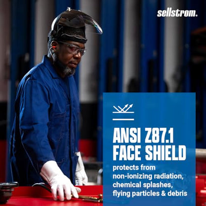 Sellstrom DP4 Anti-Fog Clear Tint Face Shield & Flip-Up IR Visor ANSI Z87.1 - style: Shade 5 Infrared Visor