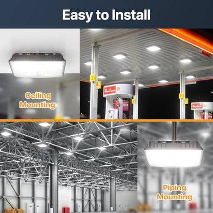 LED Canopy Lights 100W: 100/80/60W Selectable with Motion Sensor - size: 100WMotion Senosr-1P