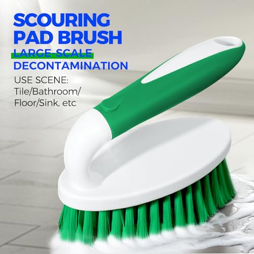 Holikme 5 Pack Cleaning Brush Scrub Brush Kitchen Brush for Floor,Green - color: Green