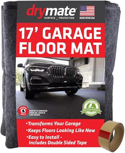 Drymate Garage Floor Mat 17' x 7'4", Waterproof Garage Flooring, USA Made - size: 7'4" x 17' (Rectangular)