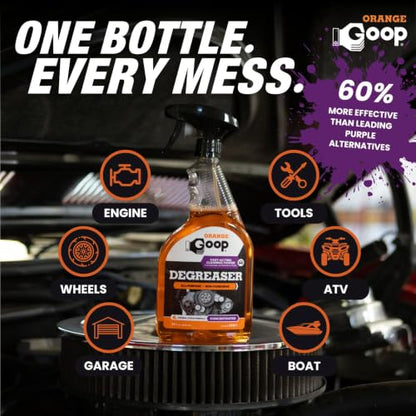 GOOP Orange Heavy-Duty Degreaser Spray, Citrus-Based Formula for Automotive & Home Use, Removes Grease, Oil & Grime, 32 fl oz - size: 32 Fl Oz (Pack of 1)