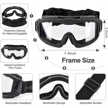 Lancer Tactical AERO Airsoft Tactical Safety Goggles ANSI Z87.1-Anti-Fog Glasses, 3mm Dual Pane Lens for Hunting, Paintball - color: Od Green