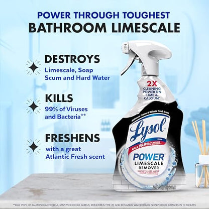 Lysol Power Limescale Removing Bathroom Cleaner Spray, 32 oz - style: Limescale