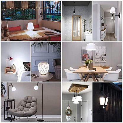 E12 LED Light Bulbs, 10W, Daylight White, 1000 Lumens, 100 Watt Equivalent, Non-Dimmable, Edison Candelabra, Flicker Free, Tubular LED Corn Bulb, 5 Pack - color: E12 6000k Daylight White