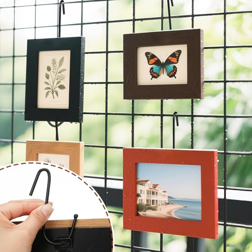 Hicarer 20 Pcs 3.5 Inch Gridwall Hooks S Shaped Panel Hanging Clips