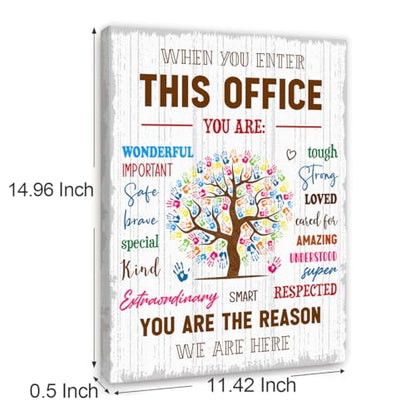 When You Enter This Office Wall Art Framed,Positive Office Wall Decor - color: In This Office2