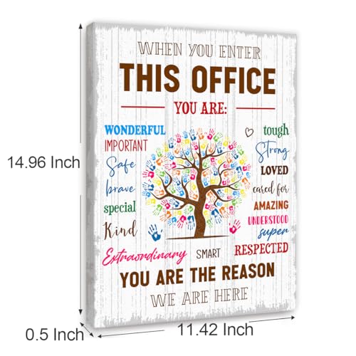When You Enter This Office Wall Art Framed,Positive Office Wall Decor - color: In This Office2